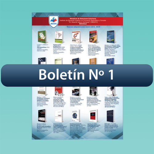 Boletín No.1 Biblioteca INESDYC