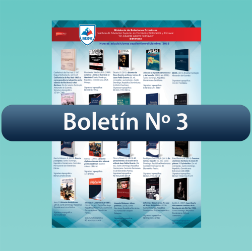 Boletín No.3 Biblioteca INESDYC